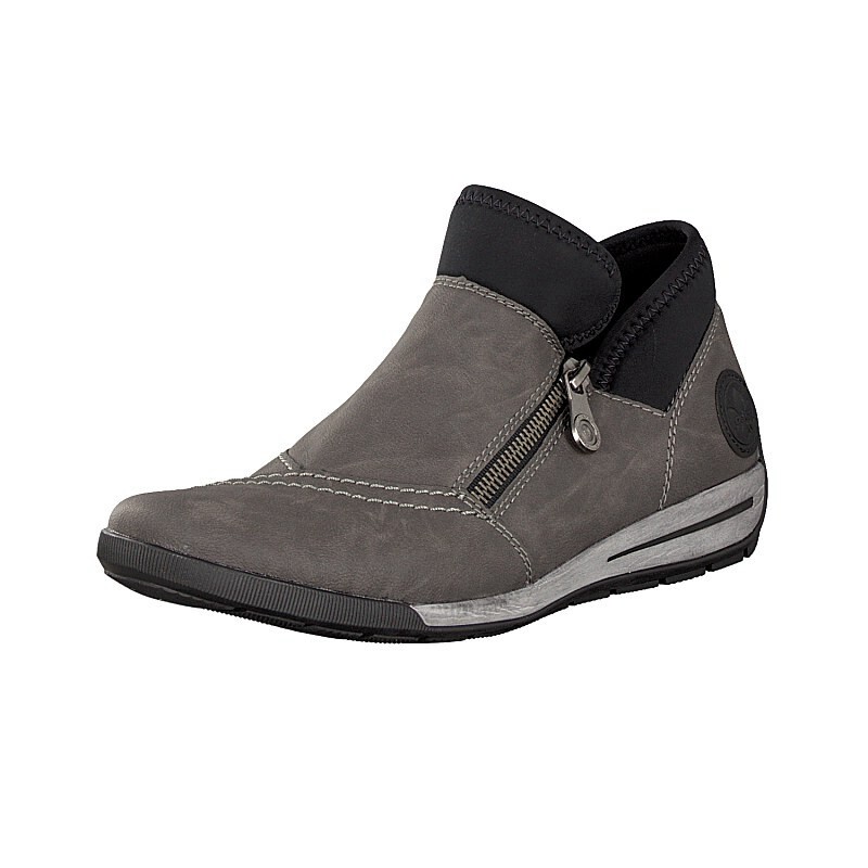 Slip On Rieker M3082-45 Para Mulher - Cinzentas